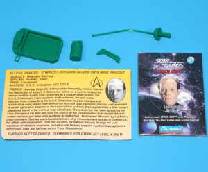 STAR TREK ORIGINAL SPARE PART TNG LIEUTENANT BARCLAY ACCESSORIES LOT 1994 PLAYMATES