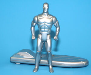 MARVEL SUPER HEROES SILVER SURFER ACTION SURFBOARD 100% COMPLETE 1993 TOY BIZ