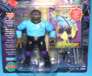 TMNT TEENAGE MUTANT NINJA TURTLES STAR TREK FIRST OFFICER DONATELLO MOC MOSC US CARD 1994 PLAYMATES