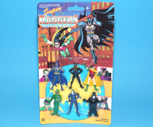 BATMAN SUPER RANGERS PVC MINI FIGURES MOC MOSC 1991 CHINA BOOTLEG