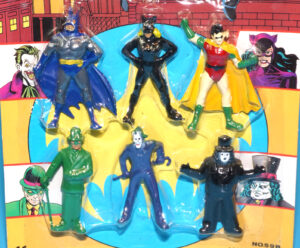 BATMAN SUPER RANGERS PVC MINI FIGURES MOC MOSC 1991 CHINA BOOTLEG