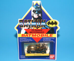 BATMAN THE MOVIE HI-SPEED MOTORISED BATMOBILE MOC MOSC EURO CARD 1989 BANDAI
