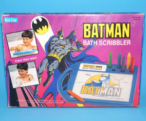 BATMAN BATH SCRIBBLER SET COMPLETE BOXED US BOX 1991 KID CARE