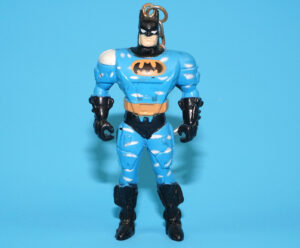 BATMAN KEYRING KEYCHAIN BTAS ANIMATED SERIES PVC MINI FIGURE AIR ASSAULT 1995 BOOTLEG SUPER HEROES