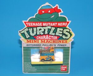 TMNT TEENAGE MUTANT NINJA TURTLES MINI MACHINES PARTY VAN MOC MOSC EURO HERO CARD 1988 BANDAI