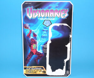 VISIONARIES DARKLING LORDS CINDARR UNCUT FILE CARD FILECARD CARDBACK 1987 HASBRO