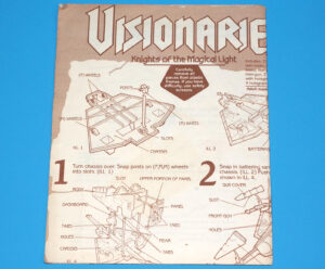 VISIONARIES DARKLING LORDS SKY CLAW ORIGINAL SPARE INSTRUCTIONS 1987 HASBRO