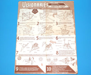 VISIONARIES DARKLING LORDS SKY CLAW ORIGINAL SPARE INSTRUCTIONS 1987 HASBRO