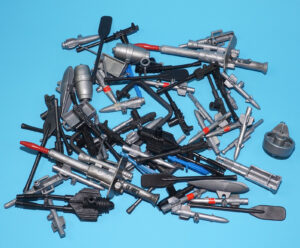 AMERICAN DEFENSE U.S. FORCES SPARE PART JOB LOT GUNS MISSILES VEHICLE PARTS 1980s REMCO TOYS