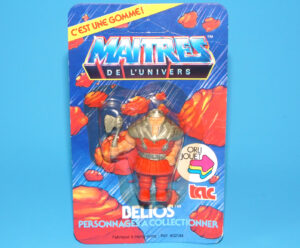 MOTU HE-MAN MASTERS OF THE UNIVERSE GOMME COLLECTIBLE ERASER BELIOS RAM-MAN MOC MOSC EURO CARD 1984 TAC FRANCE MATTEL READ