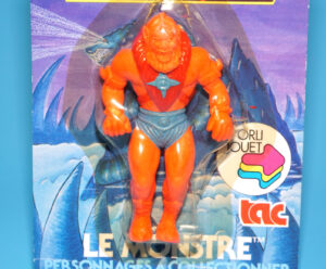 MOTU HE-MAN MASTERS OF THE UNIVERSE GOMME COLLECTIBLE ERASER LE MONSTRE BEAST MAN MOC MOSC EURO CARD 1984 TAC FRANCE MATTEL READ