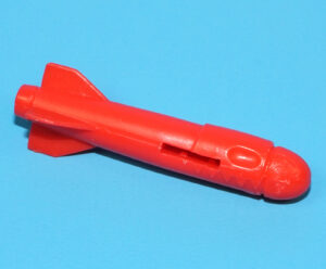 TMNT TEENAGE MUTANT NINJA TURTLES ORIGINAL SPARE PART FOOTSKI TORPEDO MISSILE (L) 1989 PLAYMATES