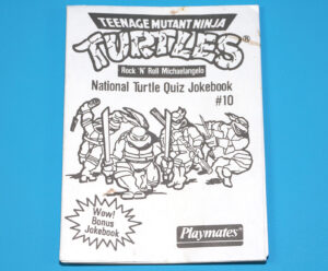 TMNT TEENAGE MUTANT NINJA TURTLES NATIONAL TURTLE QUIZ JOKEBOOK #10 1990 PLAYMATES