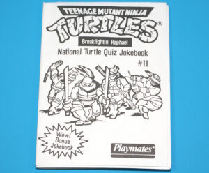 TMNT TEENAGE MUTANT NINJA TURTLES NATIONAL TURTLE QUIZ JOKEBOOK #11 1990 PLAYMATES