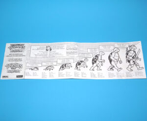 TMNT TEENAGE MUTANT NINJA TURTLES ORIGINAL SPARE INSERT INSTRUCTIONS MUTATIONS LEONARDO EURO HERO 1992 PLAYMATES