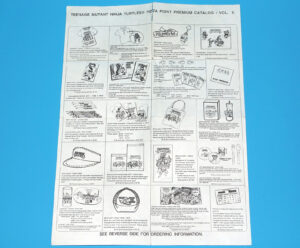 TMNT TEENAGE MUTANT NINJA TURTLES PIZZA POINT PREMIUM CATALOG VOL II 1990 TURTLE FORCE FAN CLUB