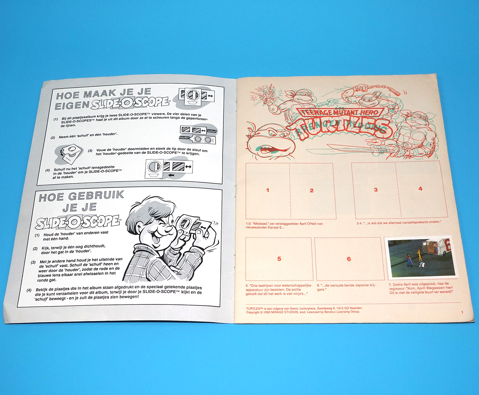 TMNT TEENAGE MUTANT NINJA TURTLES STICKER ALBUM NL DUTCH EURO HERO 1990 SEMIC HOLLAND - Image 2