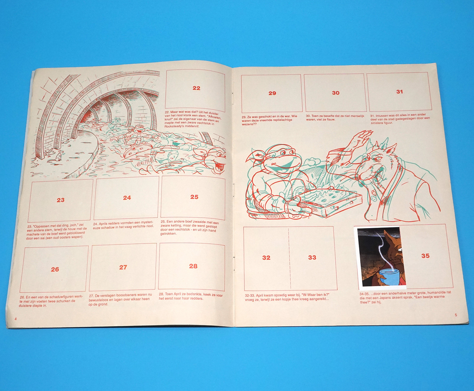 TMNT TEENAGE MUTANT NINJA TURTLES STICKER ALBUM NL DUTCH EURO HERO 1990 SEMIC HOLLAND - Image 4