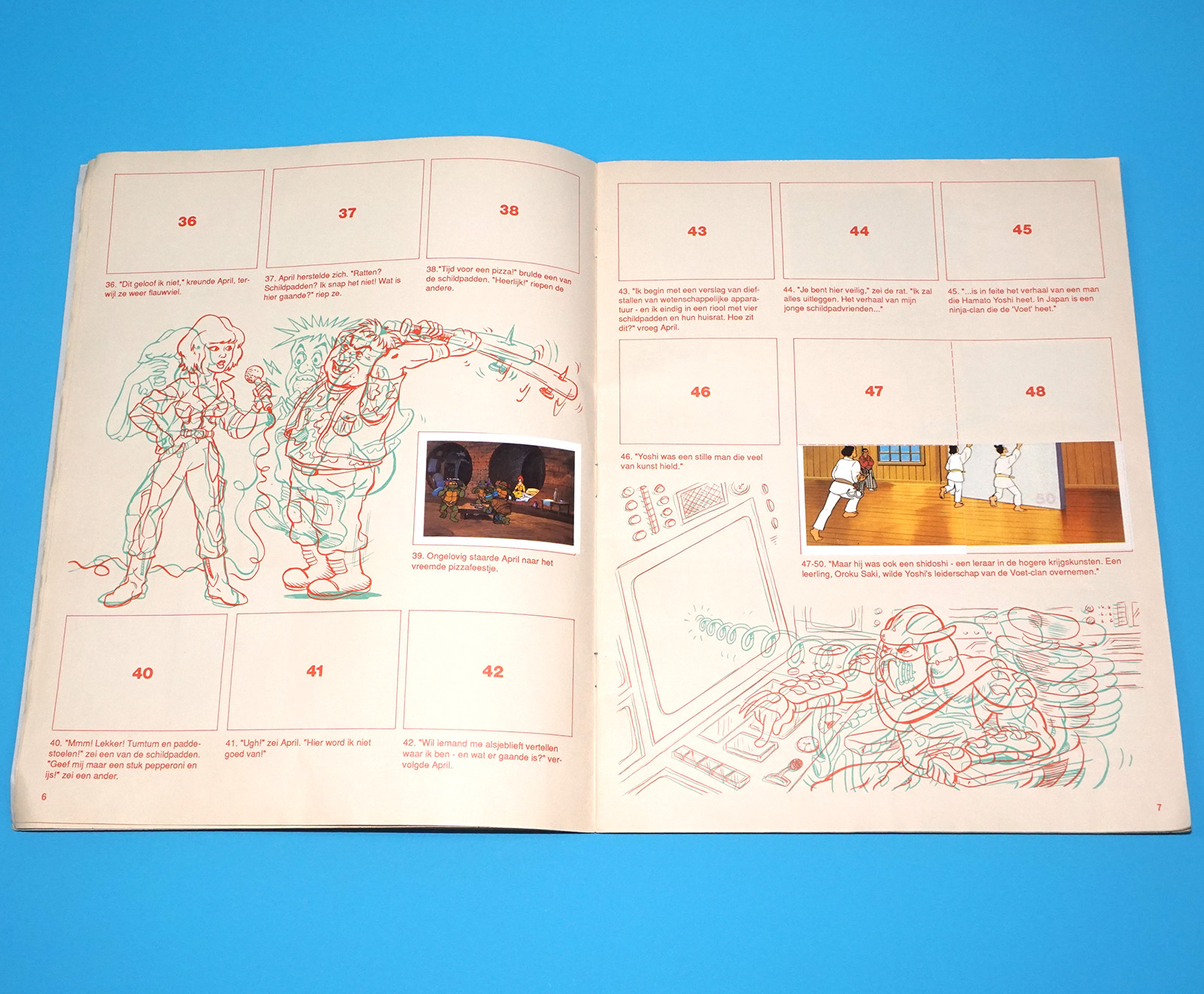 TMNT TEENAGE MUTANT NINJA TURTLES STICKER ALBUM NL DUTCH EURO HERO 1990 SEMIC HOLLAND - Image 5