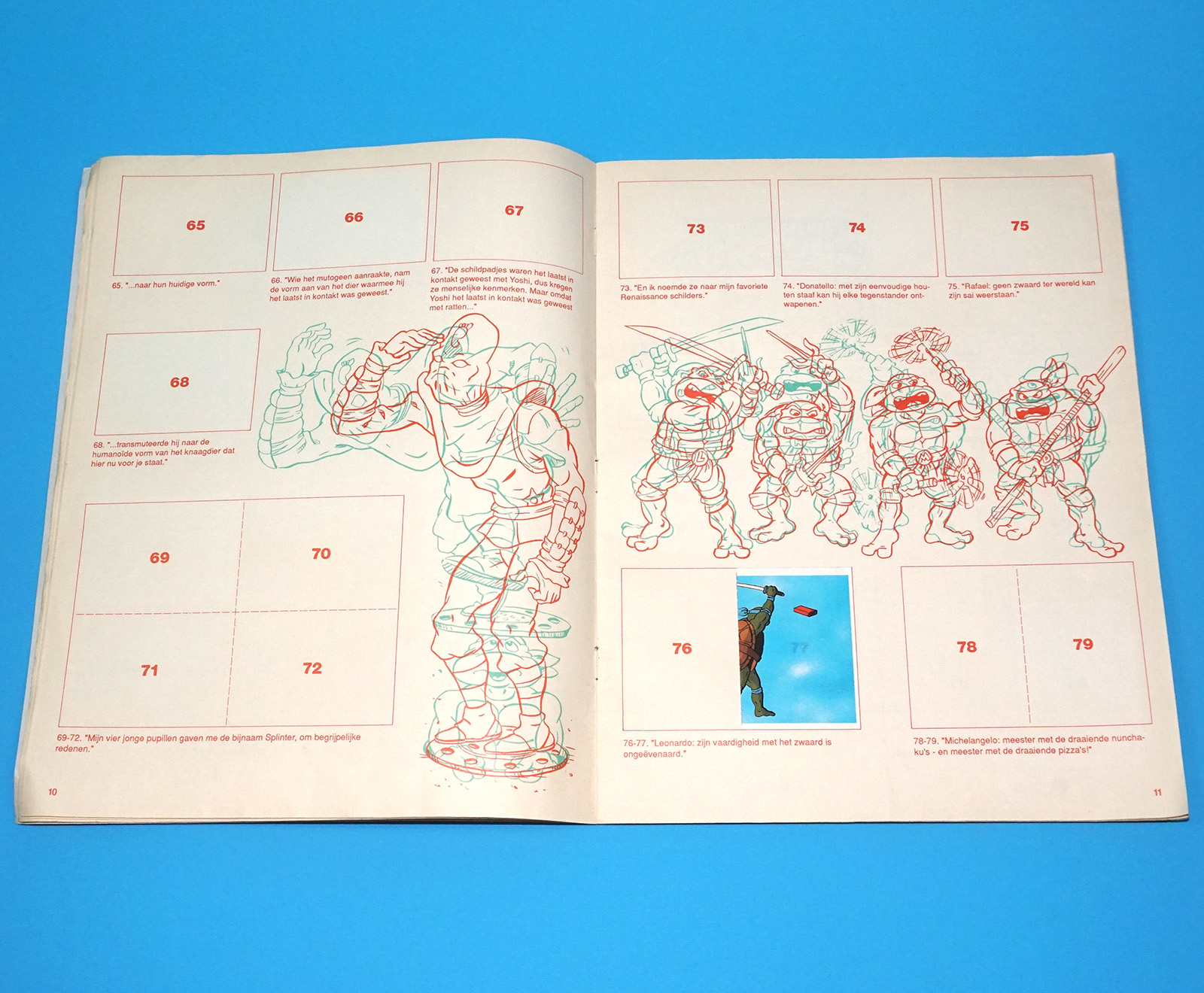 TMNT TEENAGE MUTANT NINJA TURTLES STICKER ALBUM NL DUTCH EURO HERO 1990 SEMIC HOLLAND - Image 7