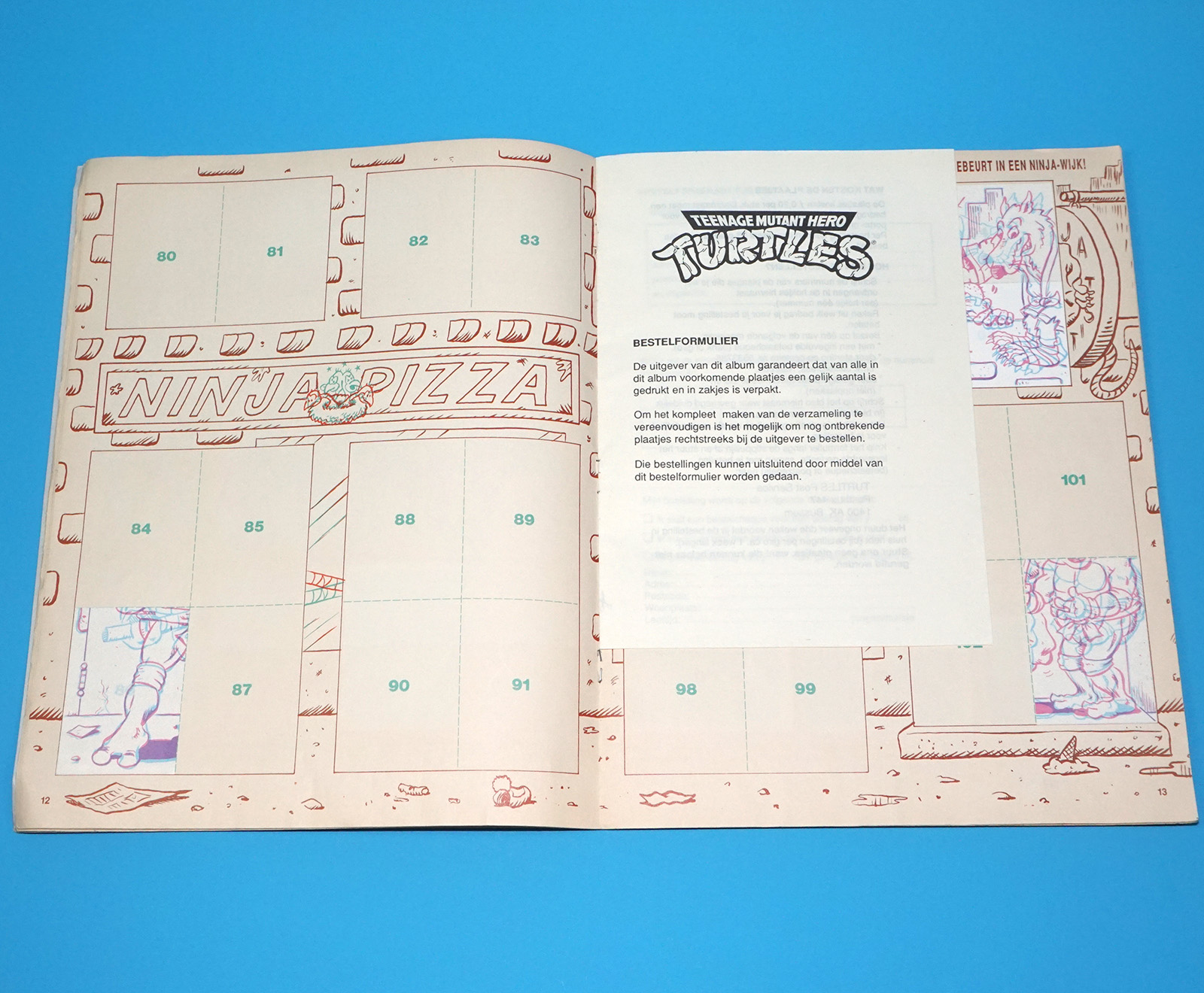 TMNT TEENAGE MUTANT NINJA TURTLES STICKER ALBUM NL DUTCH EURO HERO 1990 SEMIC HOLLAND - Image 8