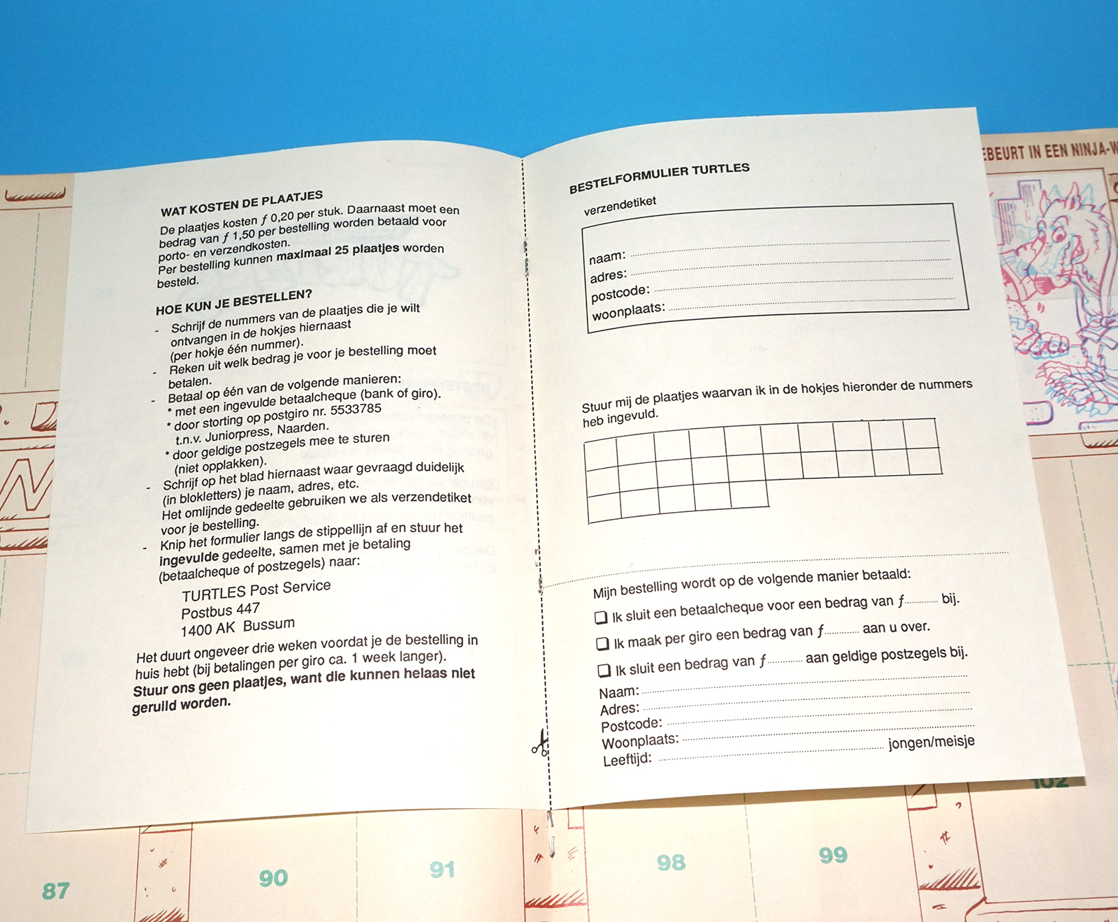 TMNT TEENAGE MUTANT NINJA TURTLES STICKER ALBUM NL DUTCH EURO HERO 1990 SEMIC HOLLAND - Image 9