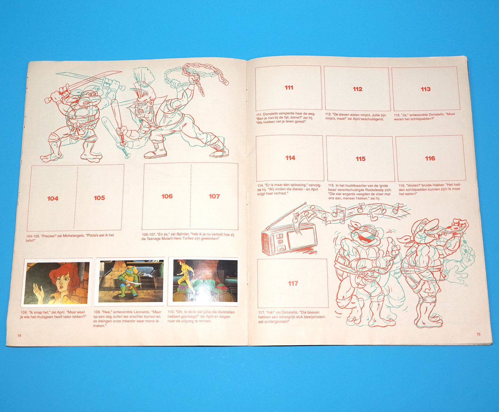 TMNT TEENAGE MUTANT NINJA TURTLES STICKER ALBUM NL DUTCH EURO HERO 1990 SEMIC HOLLAND - Image 11