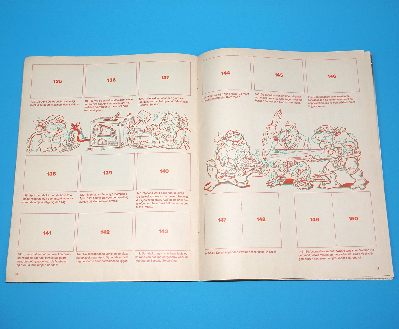 TMNT TEENAGE MUTANT NINJA TURTLES STICKER ALBUM NL DUTCH EURO HERO 1990 SEMIC HOLLAND - Image 13