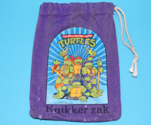 TMNT TEENAGE MUTANT NINJA TURTLES MARBLE POUCH BAG EURO HERO 1989 BENELUX LICENSING GROUP