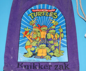 TMNT TEENAGE MUTANT NINJA TURTLES MARBLE POUCH BAG EURO HERO 1989 BENELUX LICENSING GROUP