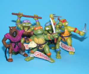 TMNT TEENAGE MUTANT NINJA TURTLES PVC TOY FIGURES DON LEO MIKE RAPH SPLINTER 1990 YOLANDA