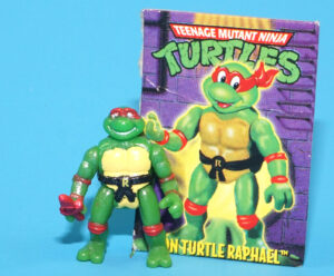 TMNT TEENAGE MUTANT NINJA TURTLES ORIGINAL SPARE PART MINI MUTANTS TOON RAPH FIGURE & NUNCHUCKS 1994 PLAYMATES