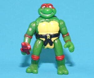 TMNT TEENAGE MUTANT NINJA TURTLES ORIGINAL SPARE PART MINI MUTANTS TOON RAPH FIGURE & NUNCHUCKS 1994 PLAYMATES