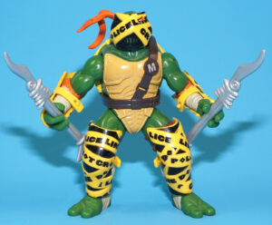 TMNT TEENAGE MUTANT NINJA TURTLES NEXT MUTATION TURTLEFLAGE CAMO-ARMOR MIKE 100% COMPLETE 1998 PLAYMATES