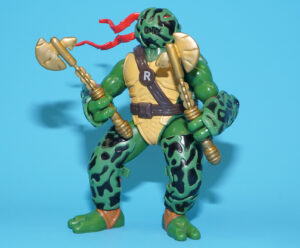 TMNT TEENAGE MUTANT NINJA TURTLES NEXT MUTATION TURTLEFLAGE CAMO-ARMOR RAPH 100% COMPLETE 1998 PLAYMATES