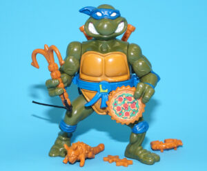 TMNT TEENAGE MUTANT NINJA TURTLES STORAGE SHELL LEONARDO 100% COMPLETE 1991 PLAYMATES