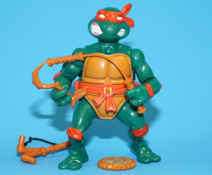 TMNT TEENAGE MUTANT NINJA TURTLES STORAGE SHELL MICHELANGELO 100% COMPLETE 1991 PLAYMATES