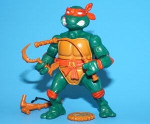 TMNT TEENAGE MUTANT NINJA TURTLES STORAGE SHELL MICHELANGELO 100% COMPLETE 1991 PLAYMATES
