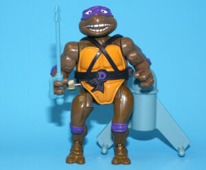 TMNT TEENAGE MUTANT NINJA TURTLES SEWER-SWIMMIN’ DONATELLO 100% COMPLETE 1990 PLAYMATES WORKS!