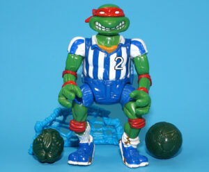 TMNT TEENAGE MUTANT NINJA TURTLES EURO SHELL KICKIN’ RAPH BLUE ACCESSORIES 100% COMPLETE 1991 PLAYMATES HTF