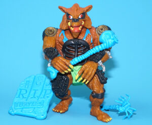 TMNT TEENAGE MUTANT NINJA TURTLES EURO RAHZAR BLUE ACCESSORIES NEAR COMPLETE 1991 PLAYMATES HTF