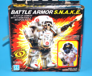1983 GI JOE S.N.A.K.E. SNAKE BATTLE ARMOR ORIGINAL EMPTY US BOX & INSTRUCTIONS USA HASBRO