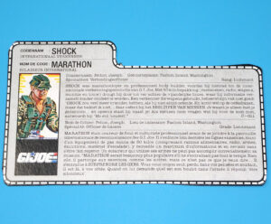 1989 GI JOE RECOIL v1 FILE CARD FILECARD NL FR BENELUX HASBRO