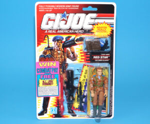 1991 GI JOE RED STAR v1 MOC MOSC RED COBRA CARD BLUE JOE STICKER HASBRO HTF