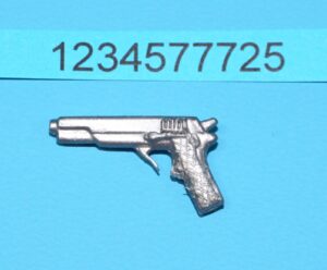 1985 GI JOE KEEL HAUL v1 USS FLAGG CAPTAIN ORIGINAL SPARE PART PISTOL GUN HASBRO READ