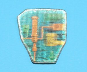 1986 GI JOE B.A.T. v1 ORIGINAL SPARE PART HOLOGRAPHIC CHEST STICKER HASBRO