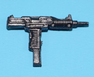 1983 GI JOE ACTION FORCE RED SHADOWS BARON IRONBLOOD ORIGINAL SPARE PART GUN SOLID BLACK SNAKE EYES UZI GUN PALITOY