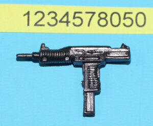 1983 GI JOE ACTION FORCE RED SHADOWS BARON IRONBLOOD ORIGINAL SPARE PART GUN SOLID BLACK SNAKE EYES UZI GUN PALITOY