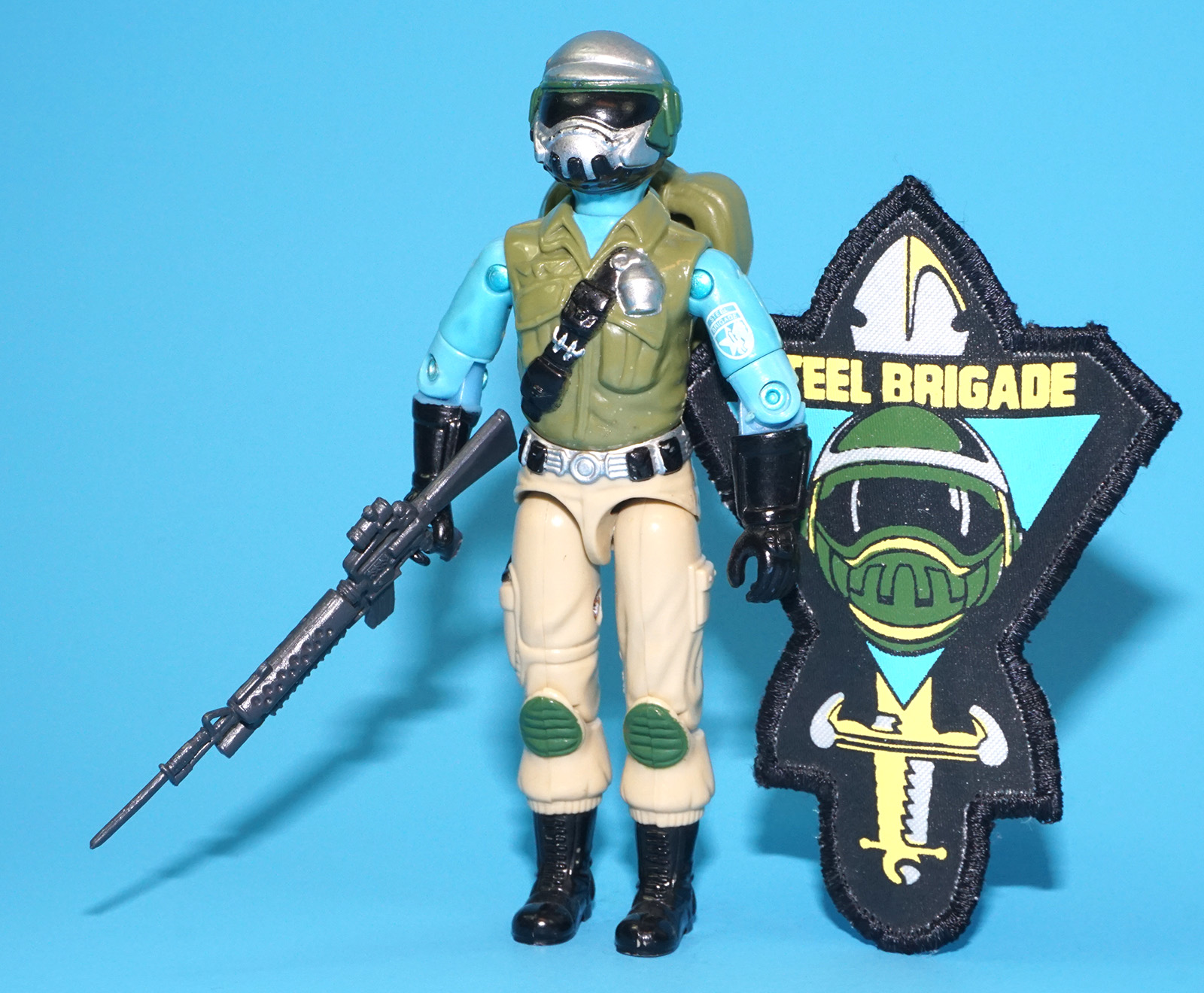 1989 GI JOE STEEL BRIGADE v1D 100% COMPLETE C9+ WITH PATCH HASBRO - Image 2