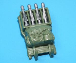 2008 GI JOE SGT. BAZOOKA v3 ORIGINAL SPARE PART BACKPACK & MISSILES HASBRO 25TH